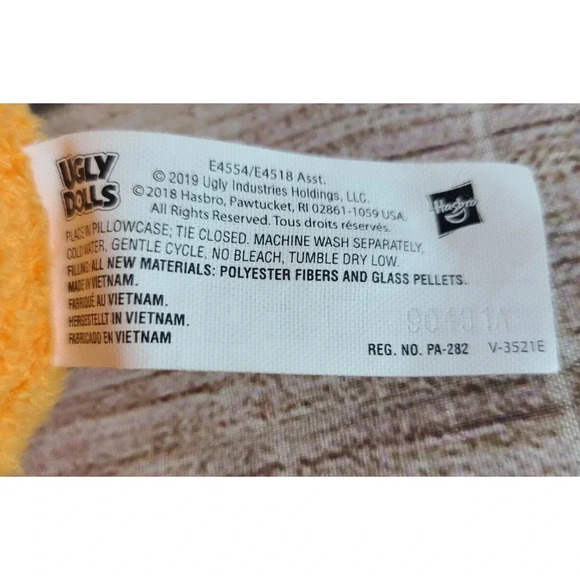 Ugly Dolls Movie Plush Wage Stuffed Animal Monster Toy Orange Hasbro 9" 2019 - Picture 4 of 4